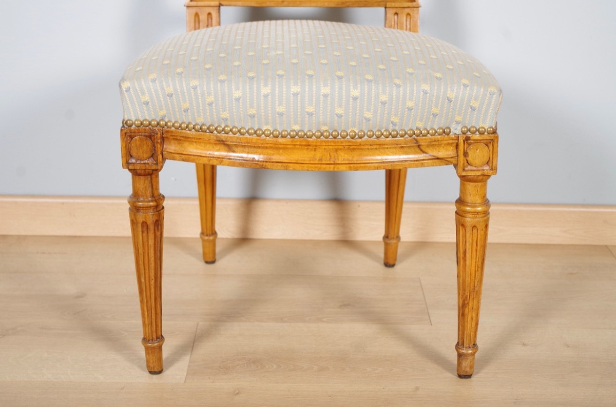 Quatre chaises époque Louis XVI-photo-3