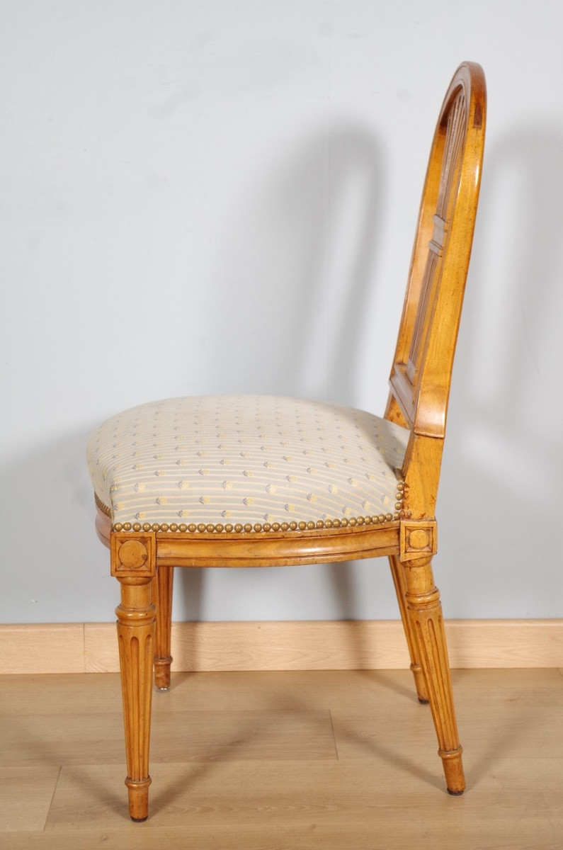 Quatre chaises époque Louis XVI-photo-6