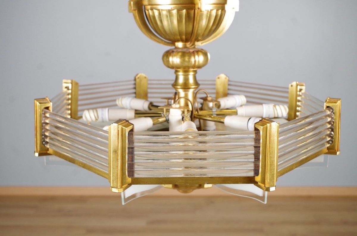 Henri Petitot - Lustre Art déco-photo-4