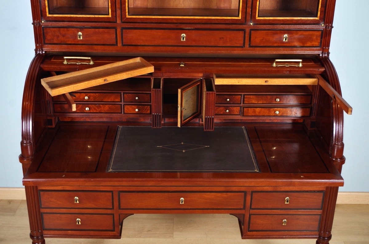 Bureau bibliothèque époque Louis XVI-photo-2