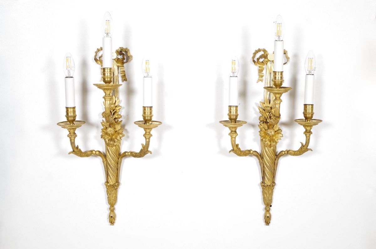 Pair Of Louis XVI Style Wall Sconces