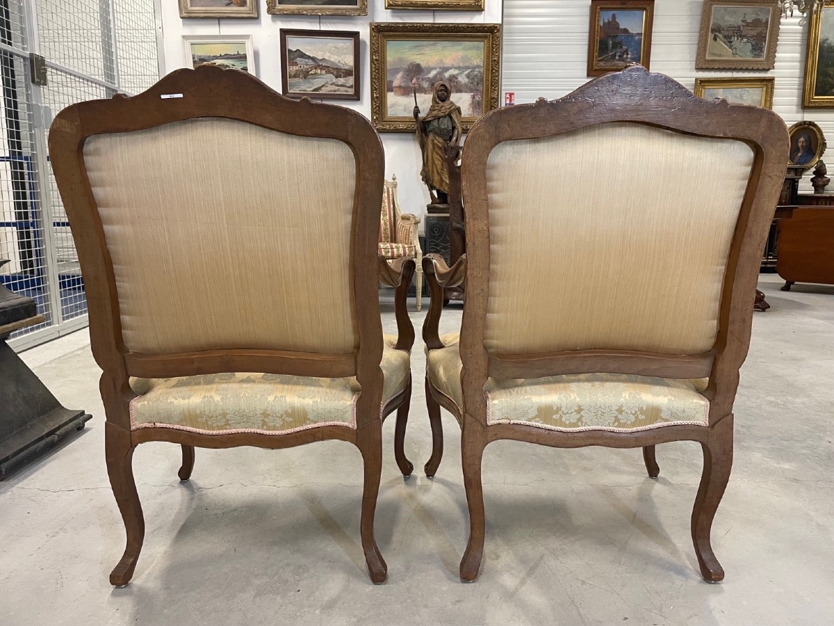 Pair Of Louis XV Style Armchairs-photo-6