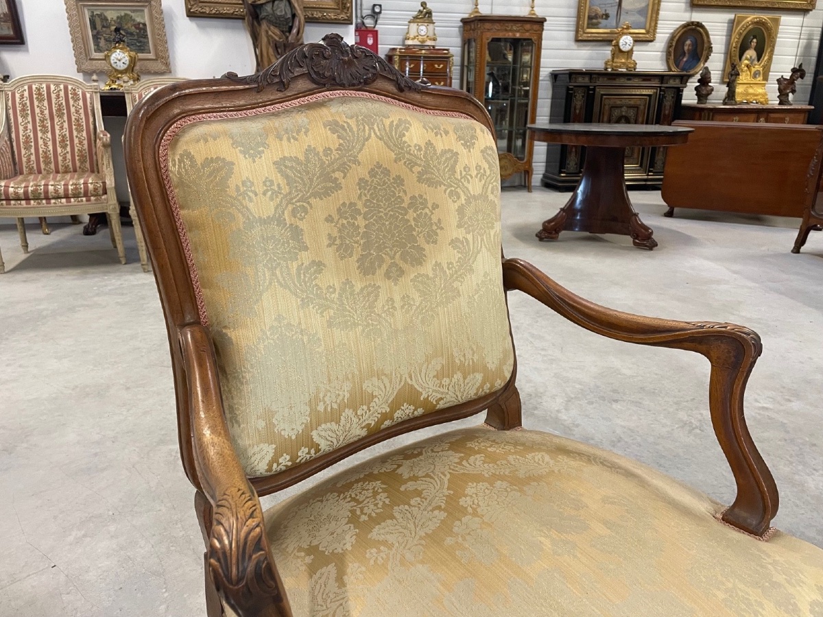 Pair Of Louis XV Style Armchairs-photo-7