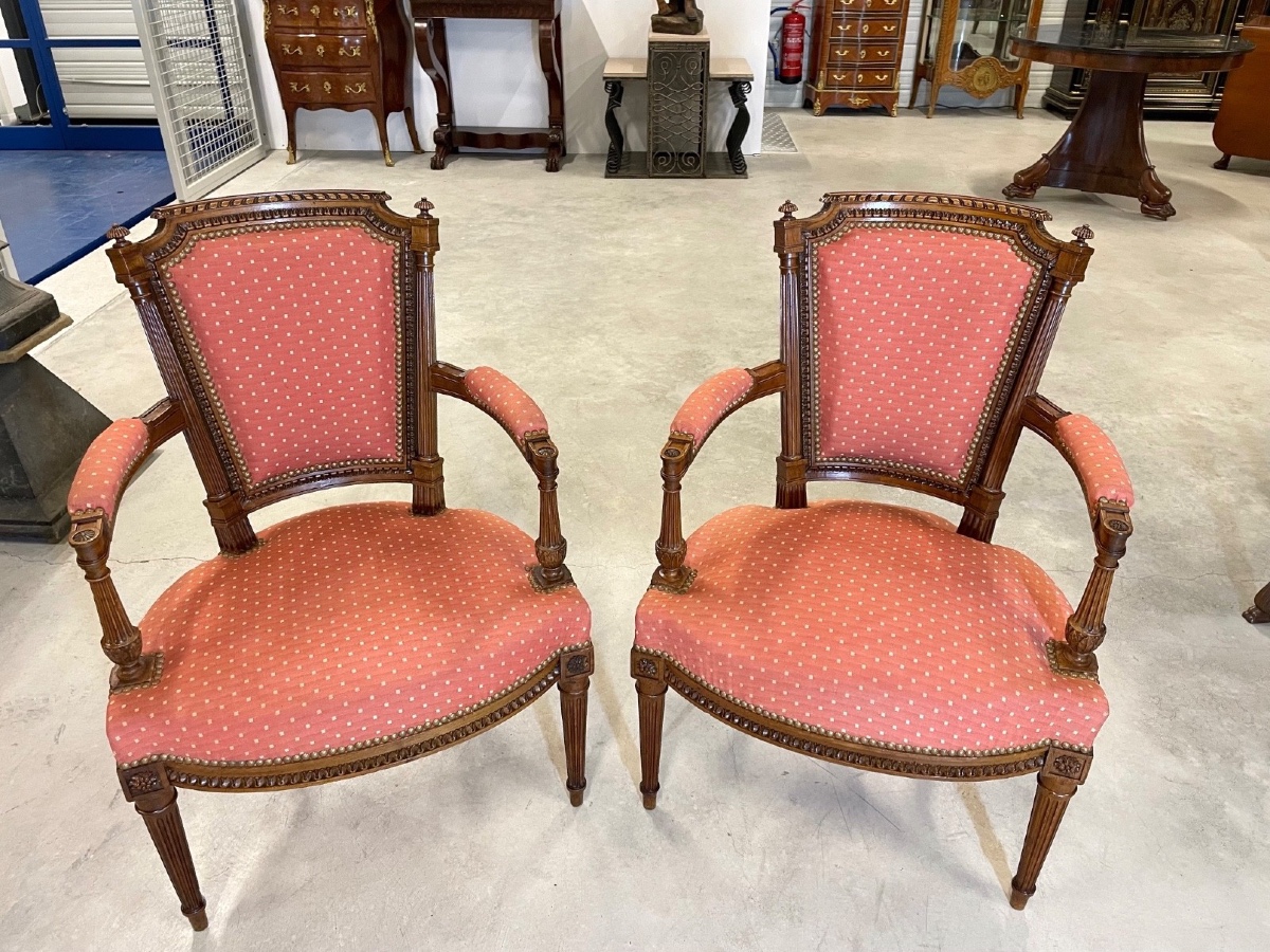 Pair Of Directoire Style Armchairs-photo-2