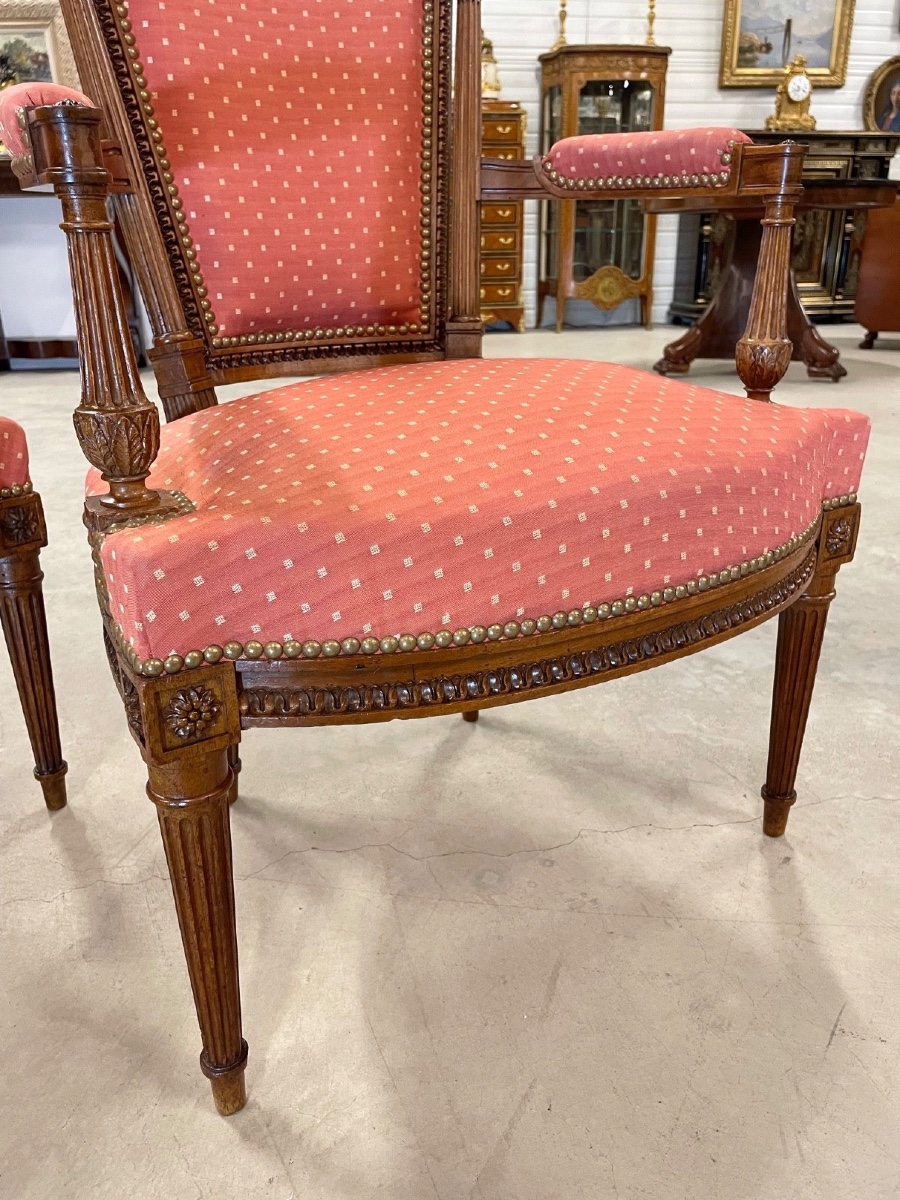 Pair Of Directoire Style Armchairs-photo-8