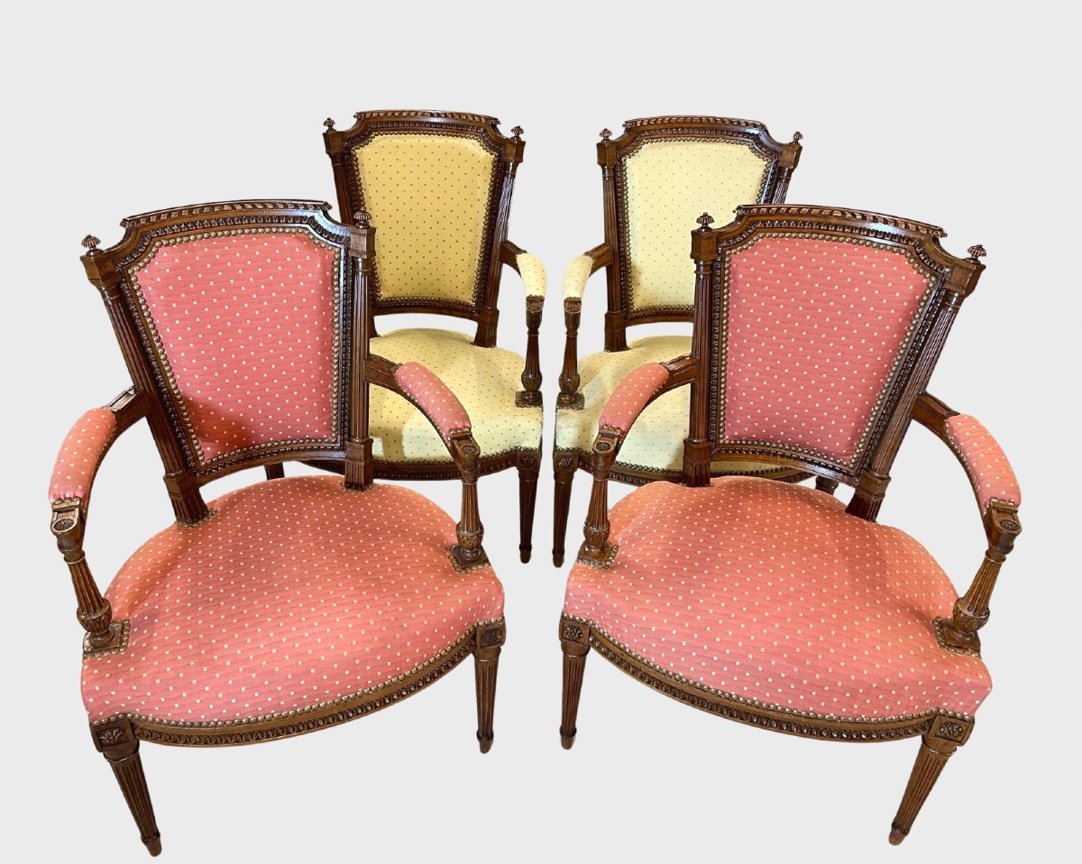 Four Directoire-style Armchairs