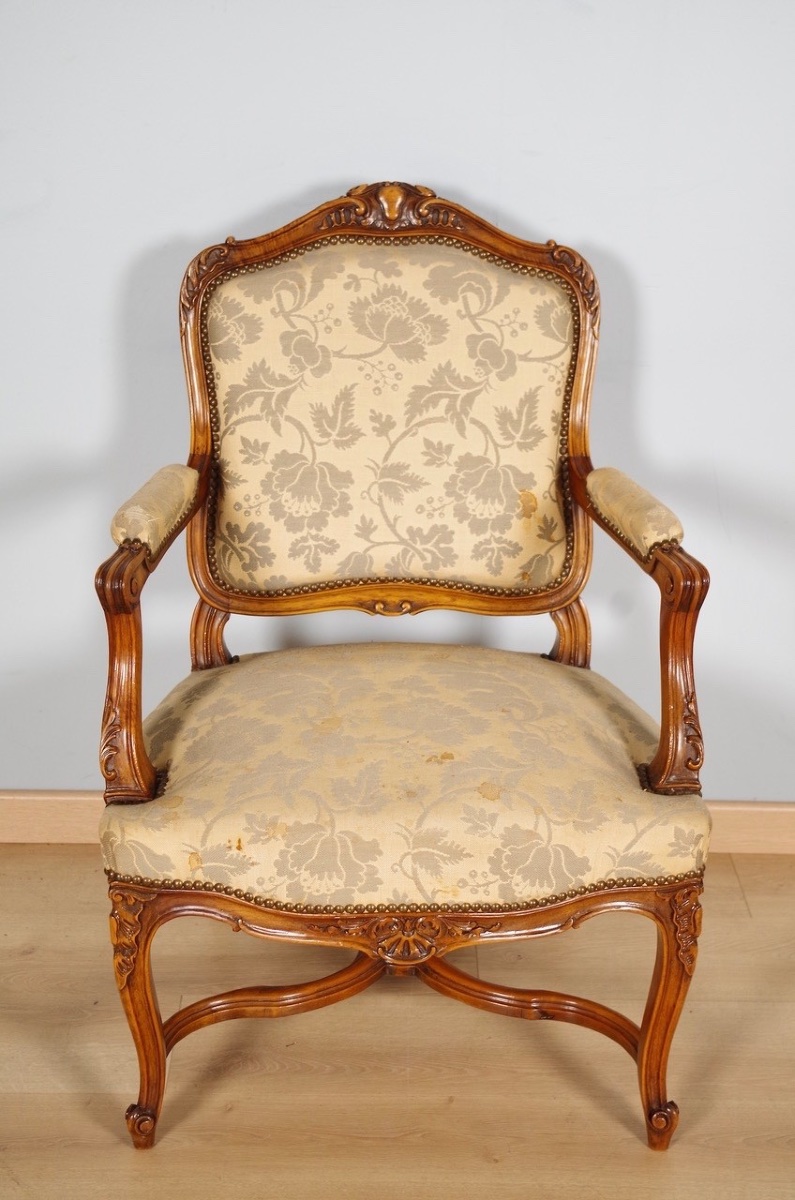 Paire de fauteuils style Louis XV-photo-3