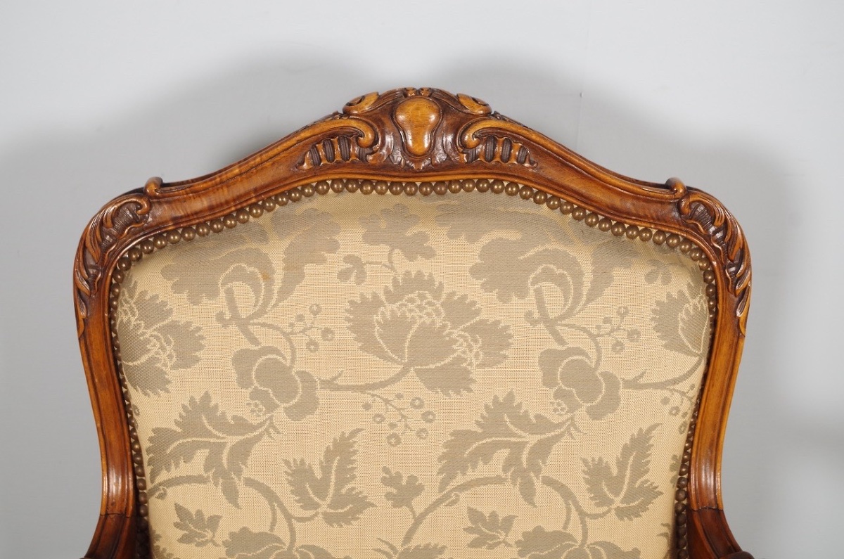 Paire de fauteuils style Louis XV-photo-4