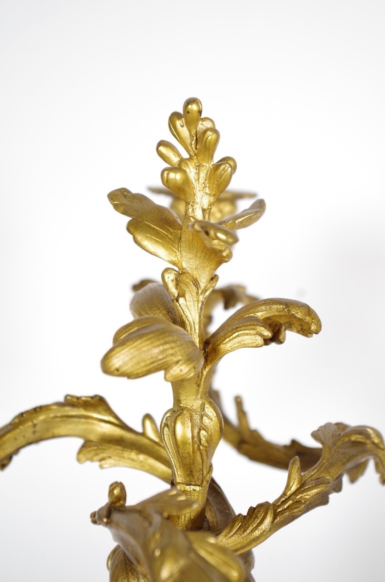 Paire de candélabres style Louis XV-photo-2