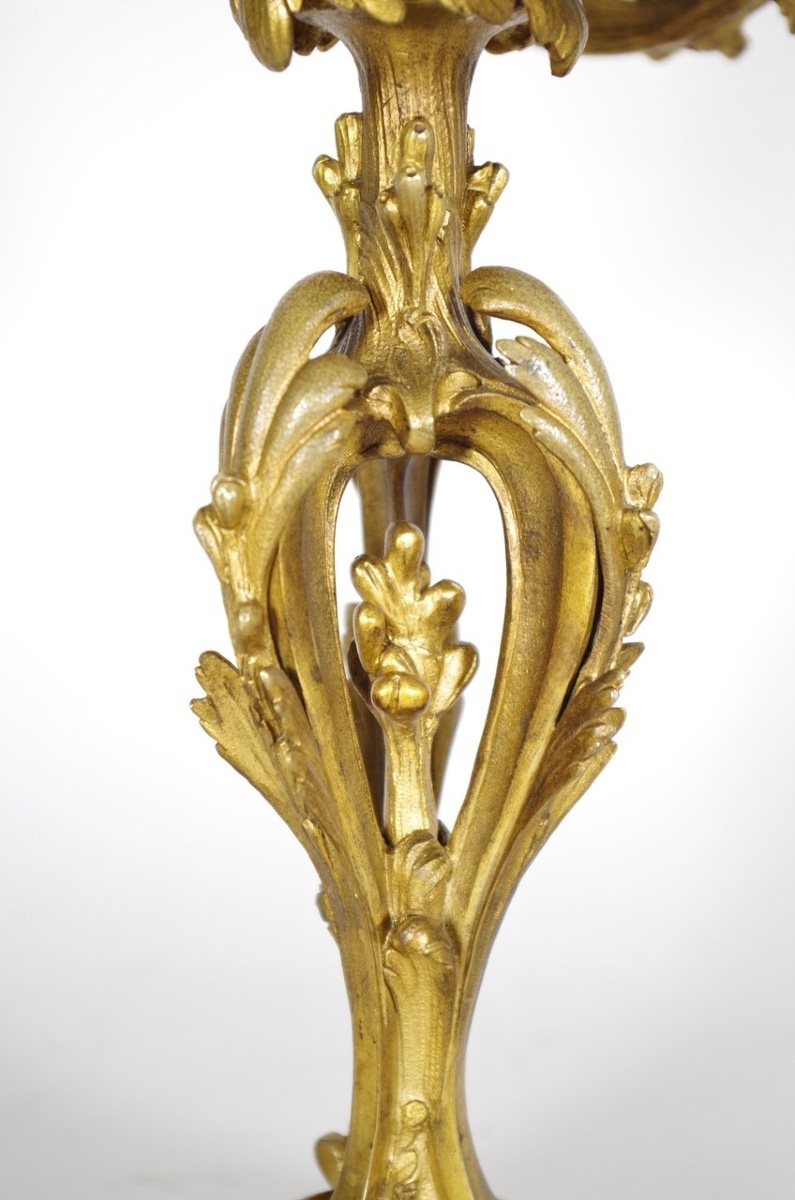 Paire de candélabres style Louis XV-photo-4