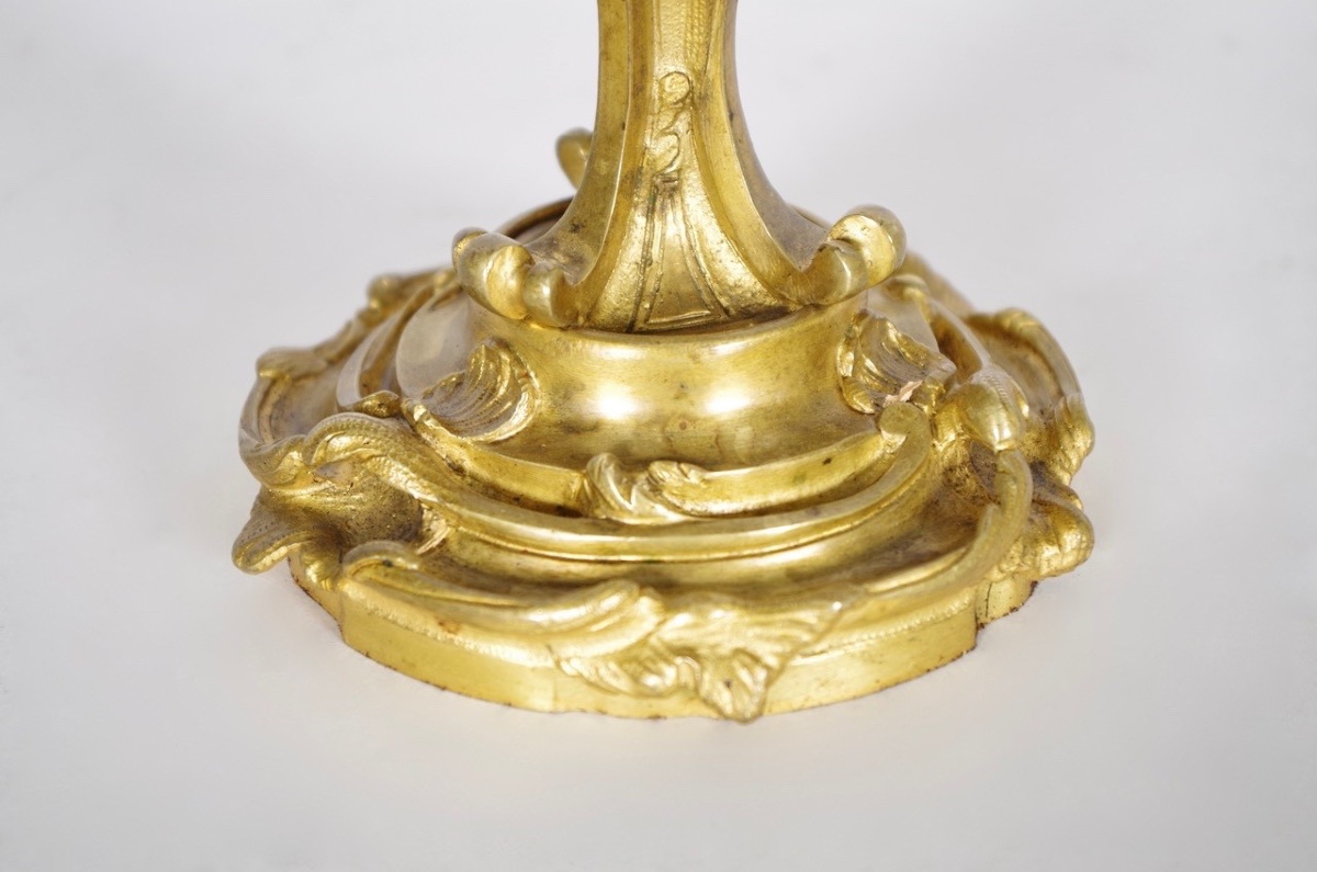 Paire de candélabres style Louis XV-photo-5