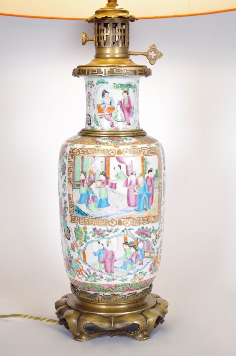 Canton Porcelain Lamp-photo-4