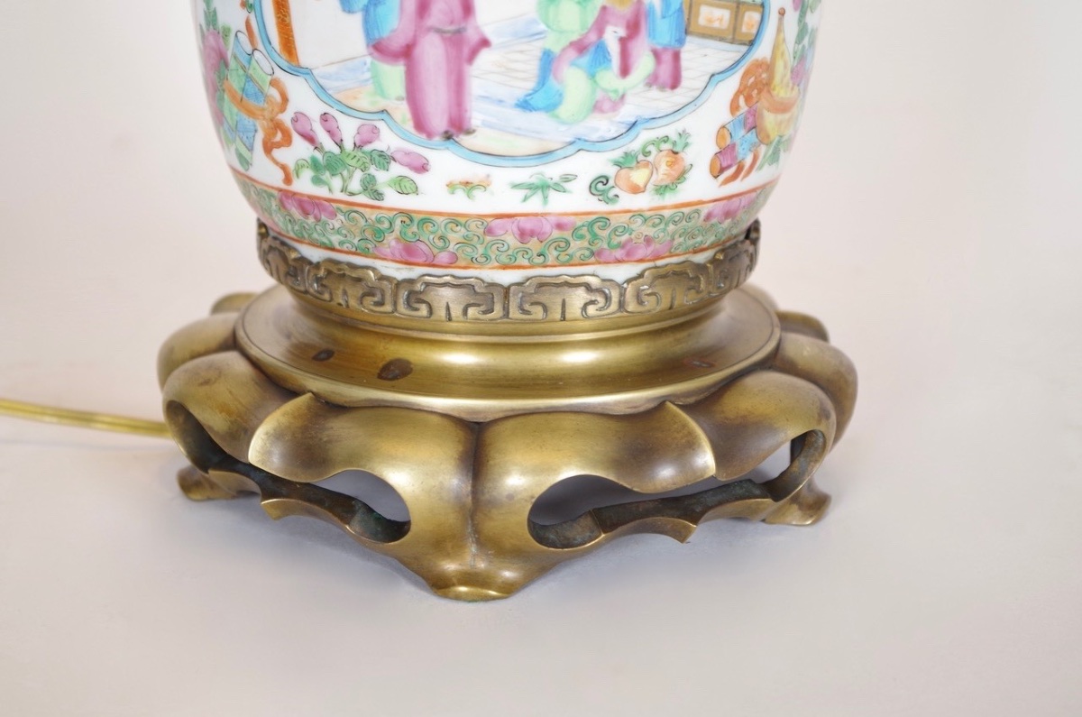 Canton Porcelain Lamp-photo-4