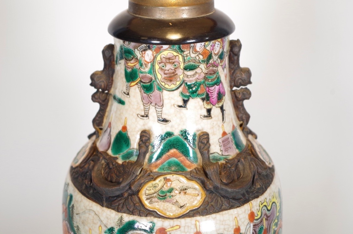 Lampe en porcelaine de Nankin Chine-photo-1