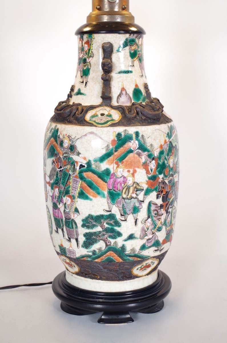 Lampe en porcelaine de Nankin Chine-photo-5