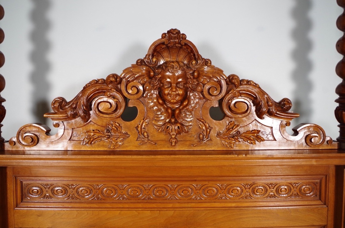 Honoré Dufin - Renaissance Style Four-poster Bed-photo-1