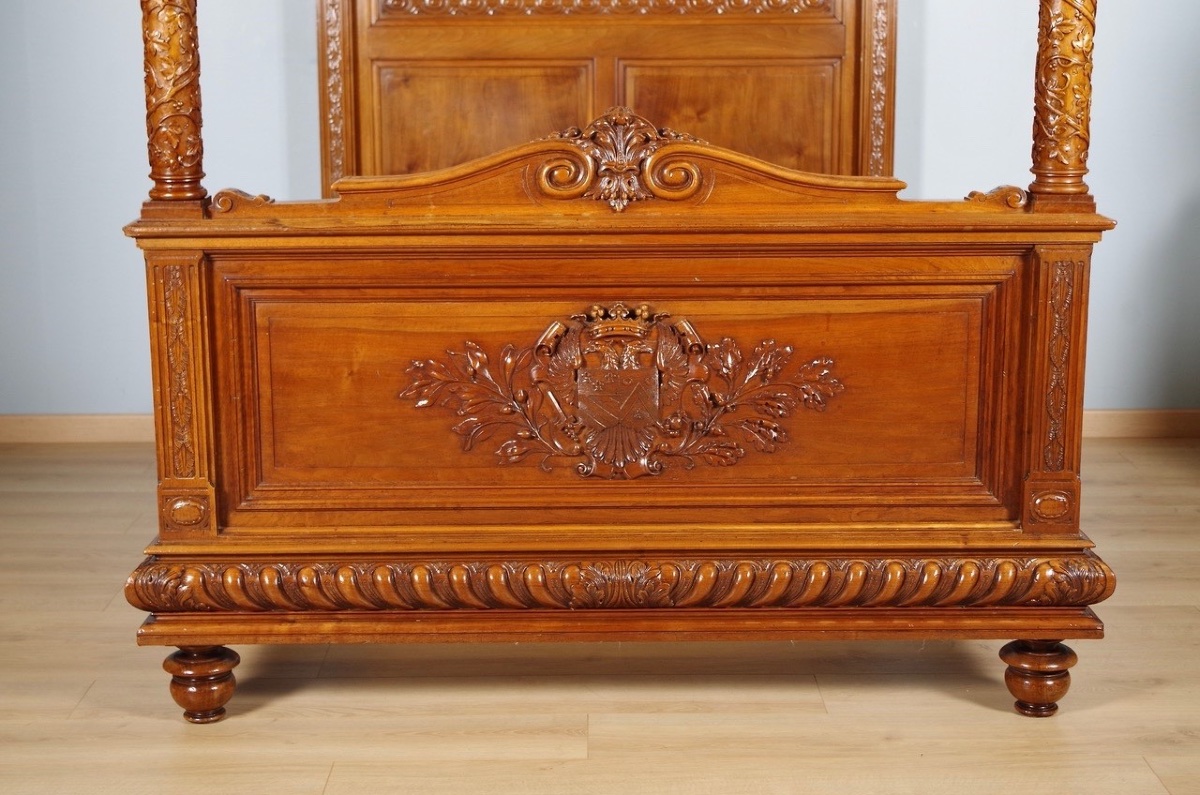 Honoré Dufin - Renaissance Style Four-poster Bed-photo-3