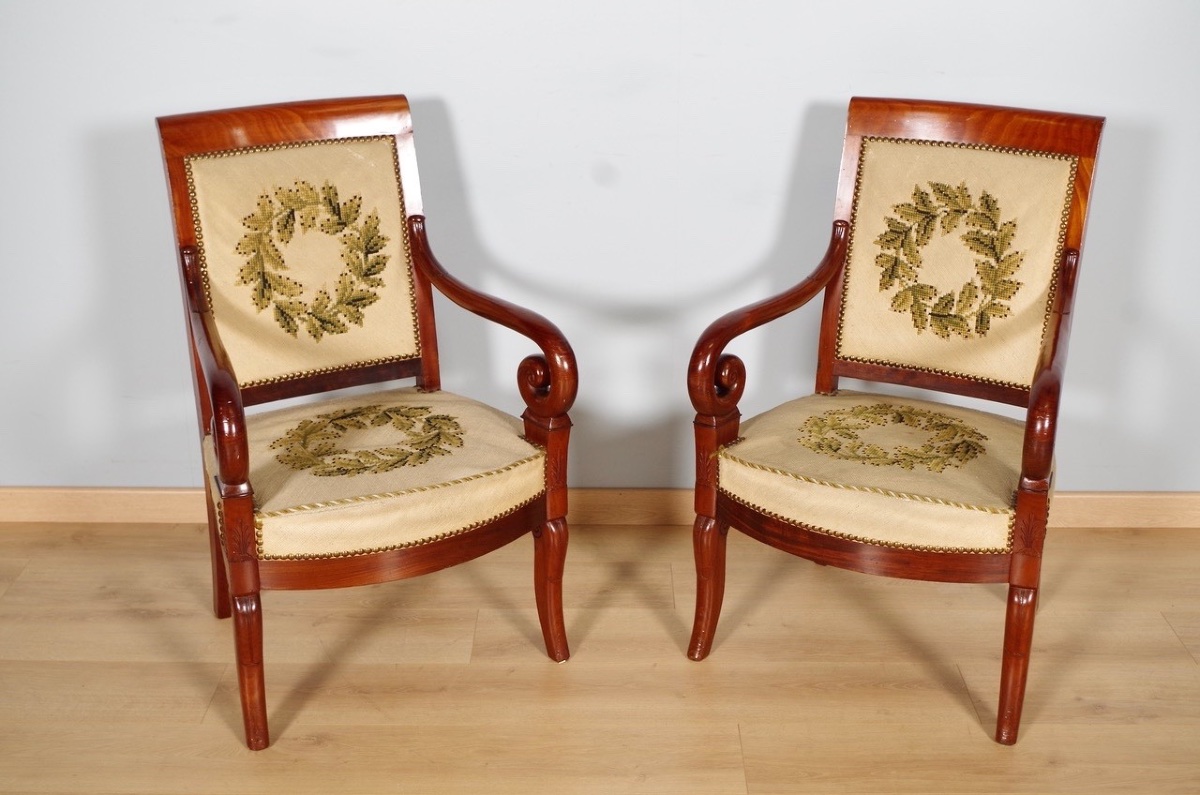 Douze fauteuils époque Restauration-photo-4