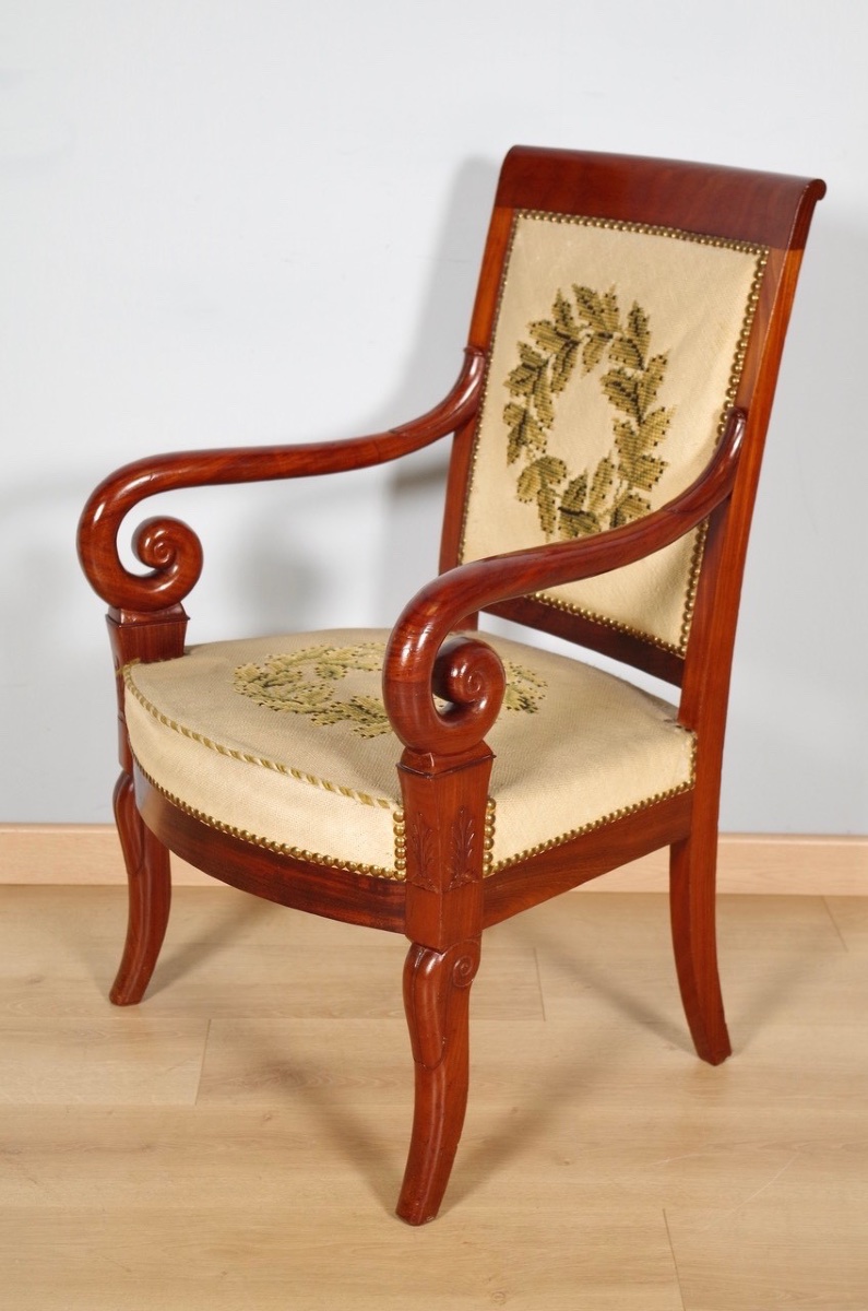 Douze fauteuils époque Restauration-photo-6