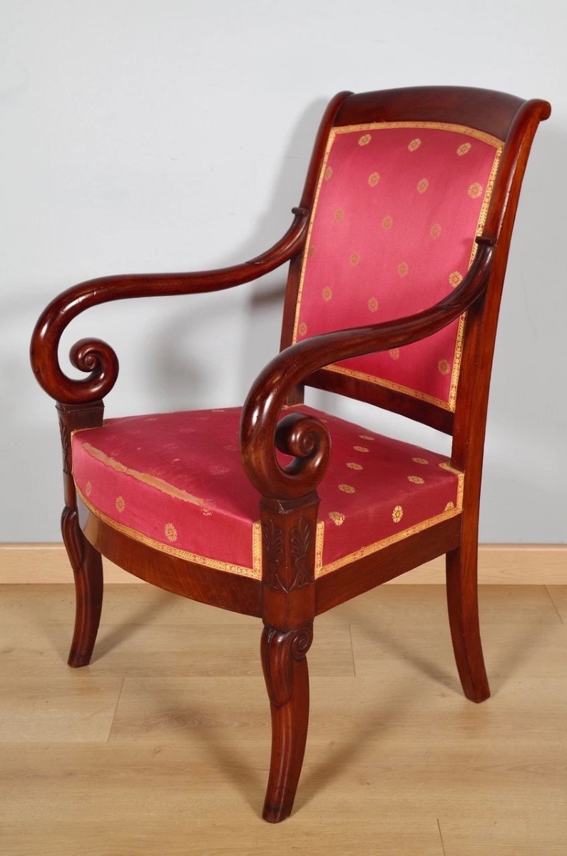 Paire de fauteuils époque Restauration-photo-2