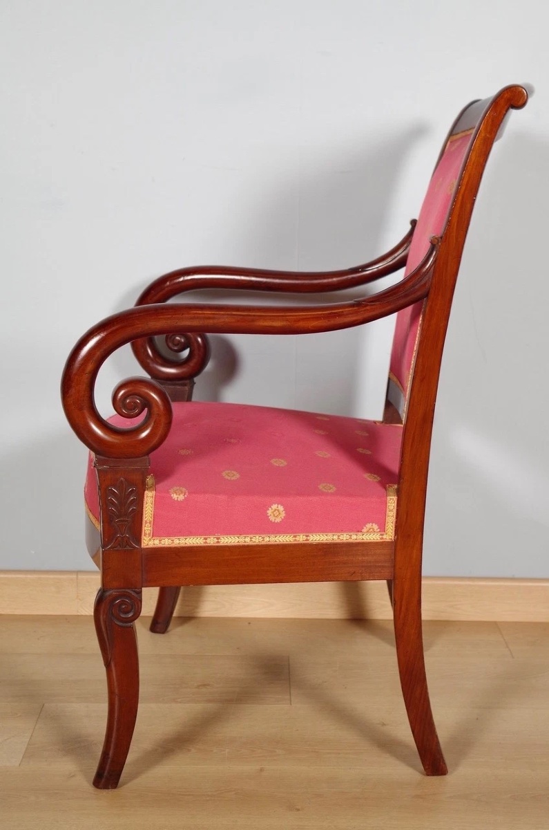 Paire de fauteuils époque Restauration-photo-4