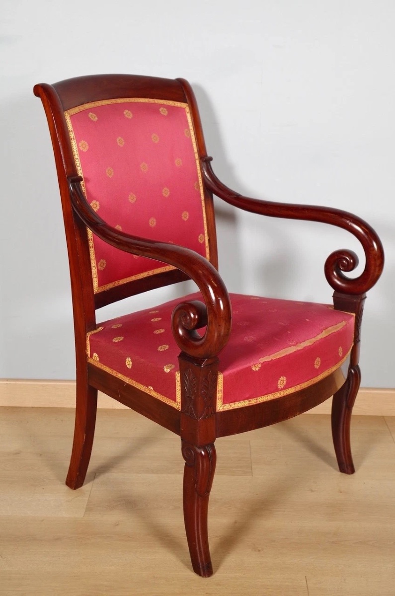 Paire de fauteuils époque Restauration-photo-5