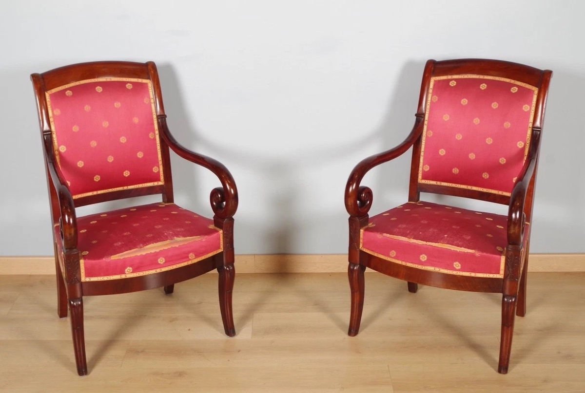 Paire de fauteuils époque Restauration