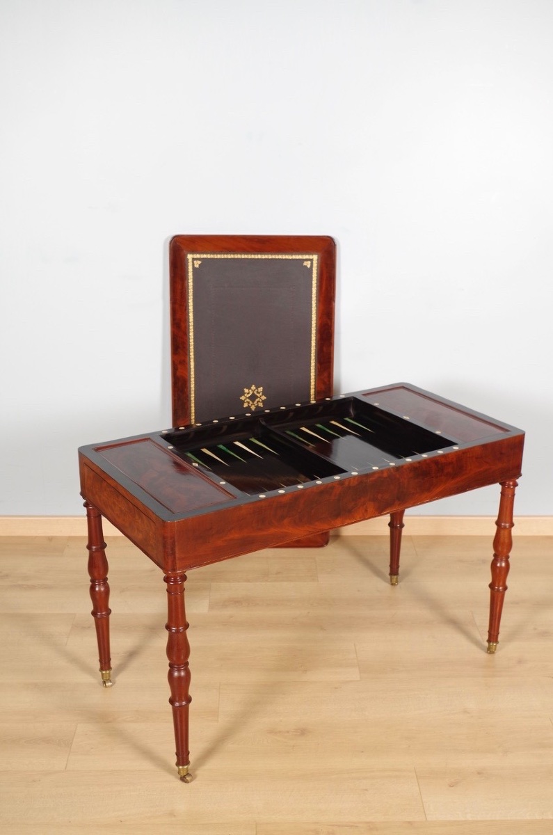 Table à jeux Tric Trac époque Restauration-photo-3