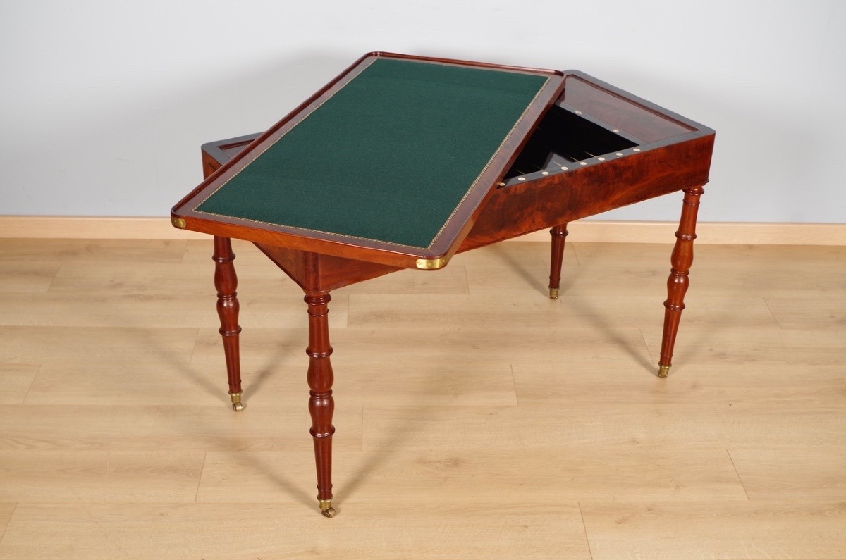 Table à jeux Tric Trac époque Restauration-photo-4