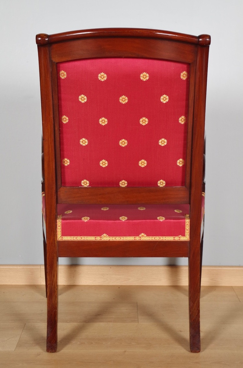 Paire de fauteuils et paire de chaises époque Restauration-photo-3