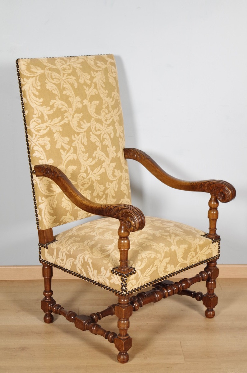 Paire de fauteuils style Louis XIV-photo-5