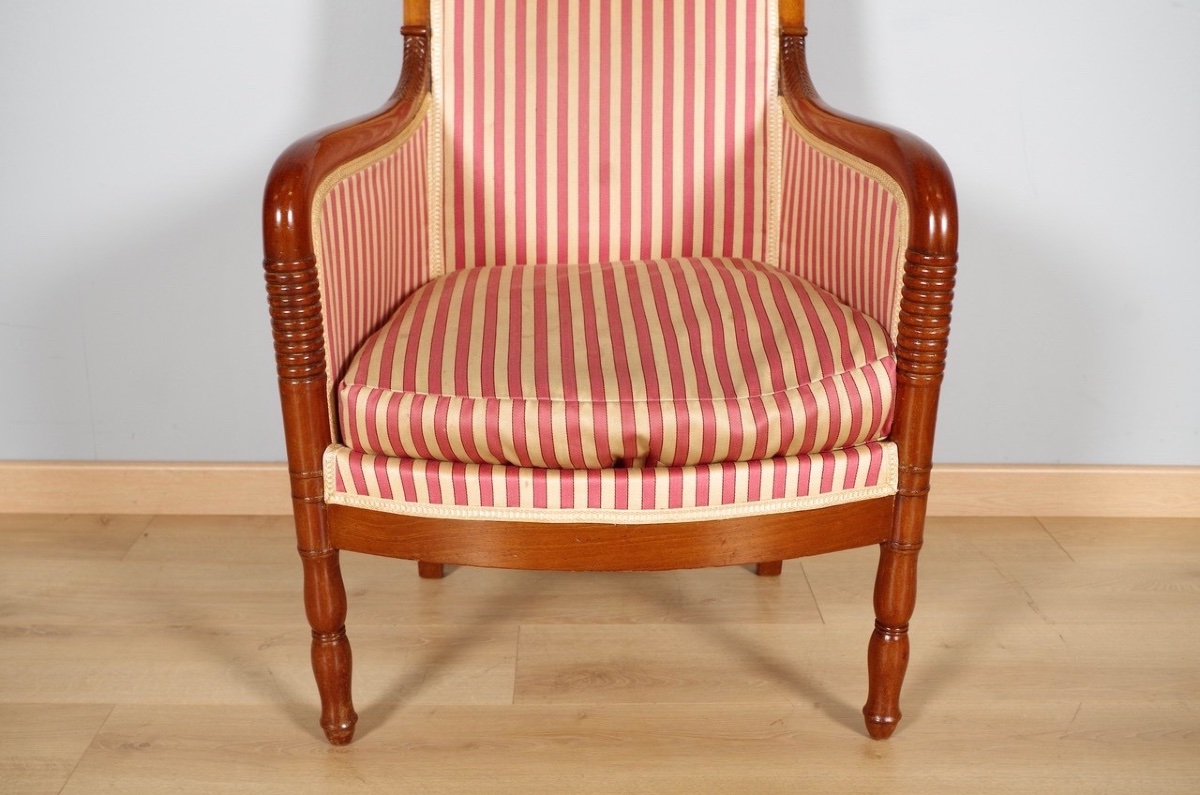 Pair Of Bergère Armchairs From The Restoration Period-photo-3