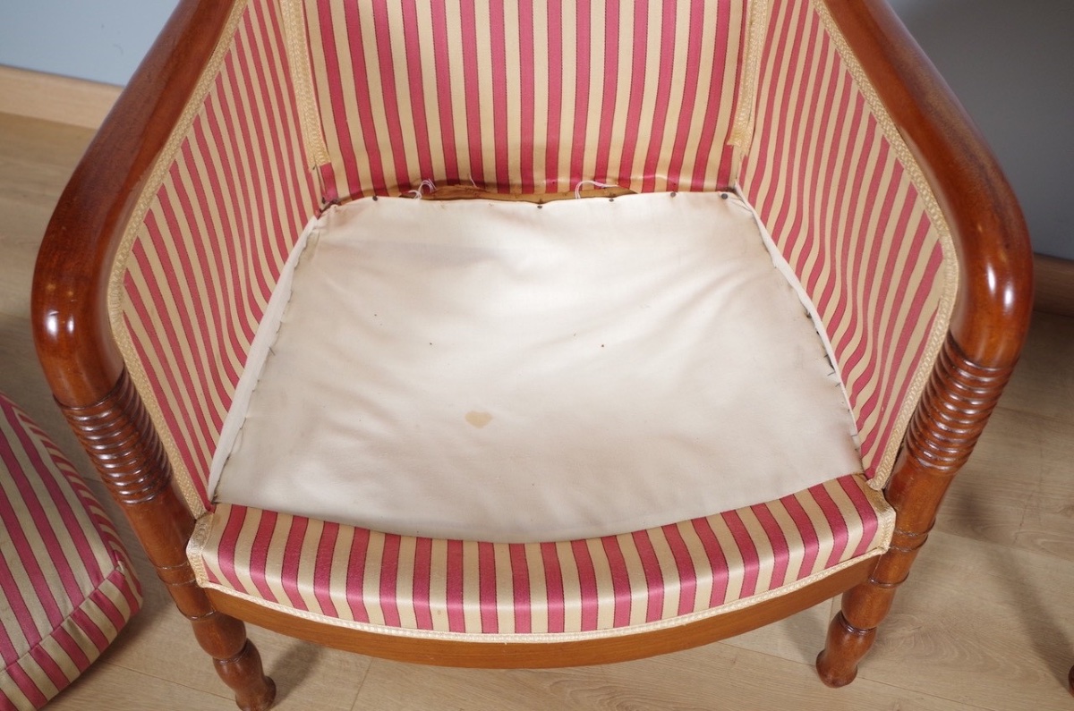 Pair Of Bergère Armchairs From The Restoration Period-photo-1