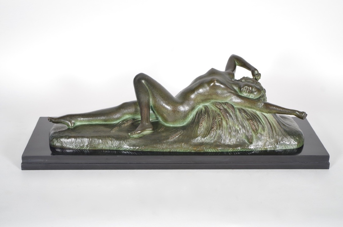 Art Deco Bronze Signed Brochard-photo-2