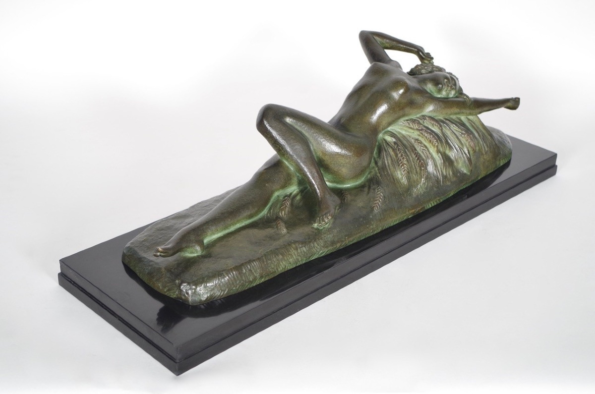 Art Deco Bronze Signed Brochard-photo-1