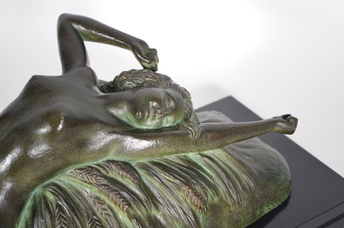 Art Deco Bronze Signed Brochard-photo-3
