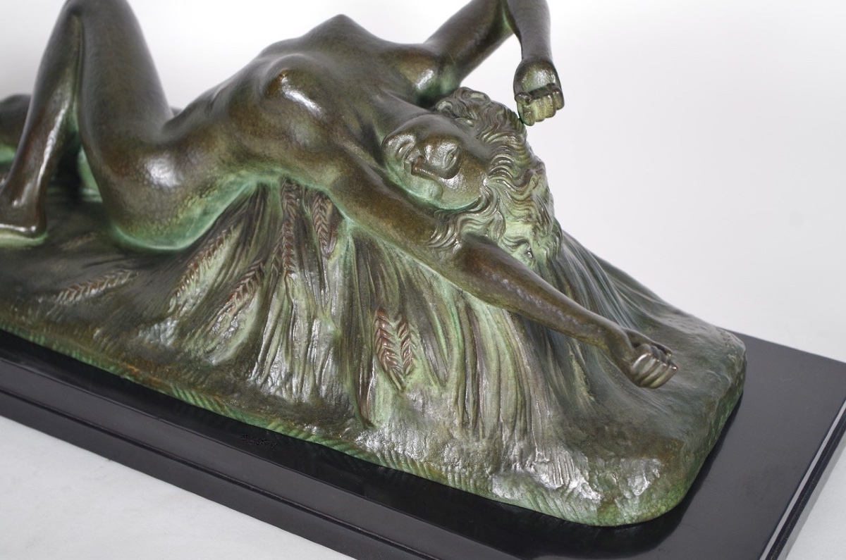 Art Deco Bronze Signed Brochard-photo-5