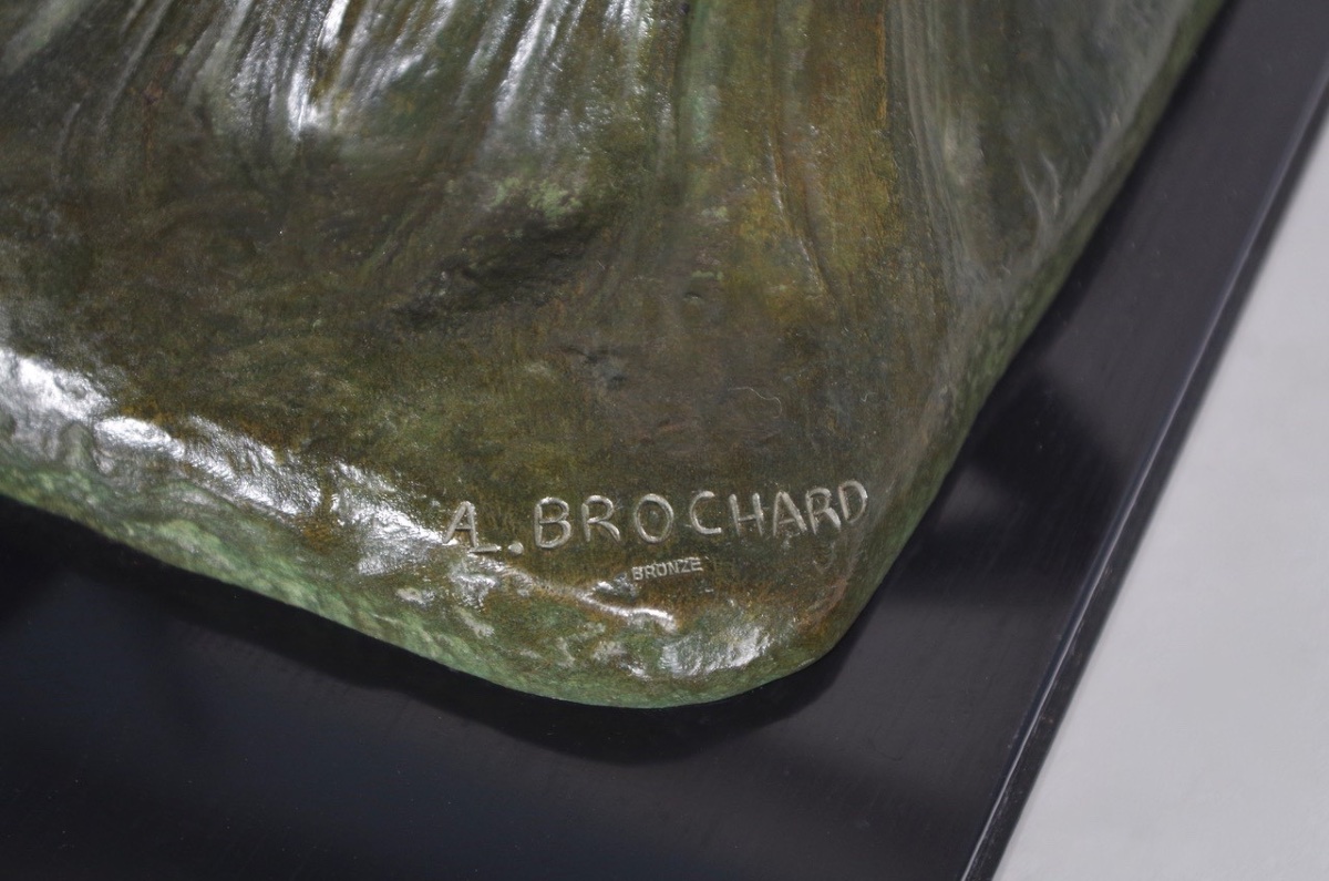 Art Deco Bronze Signed Brochard-photo-7