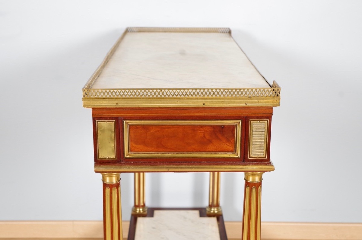 Louis XVI Period Console Table Stamped Gamichon In Paris-photo-6