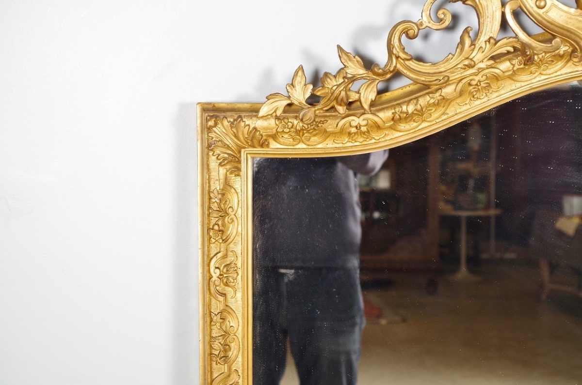 Louis XIV Style Gilded Mirror-photo-3