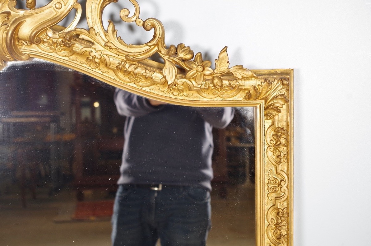 Louis XIV Style Gilded Mirror-photo-4