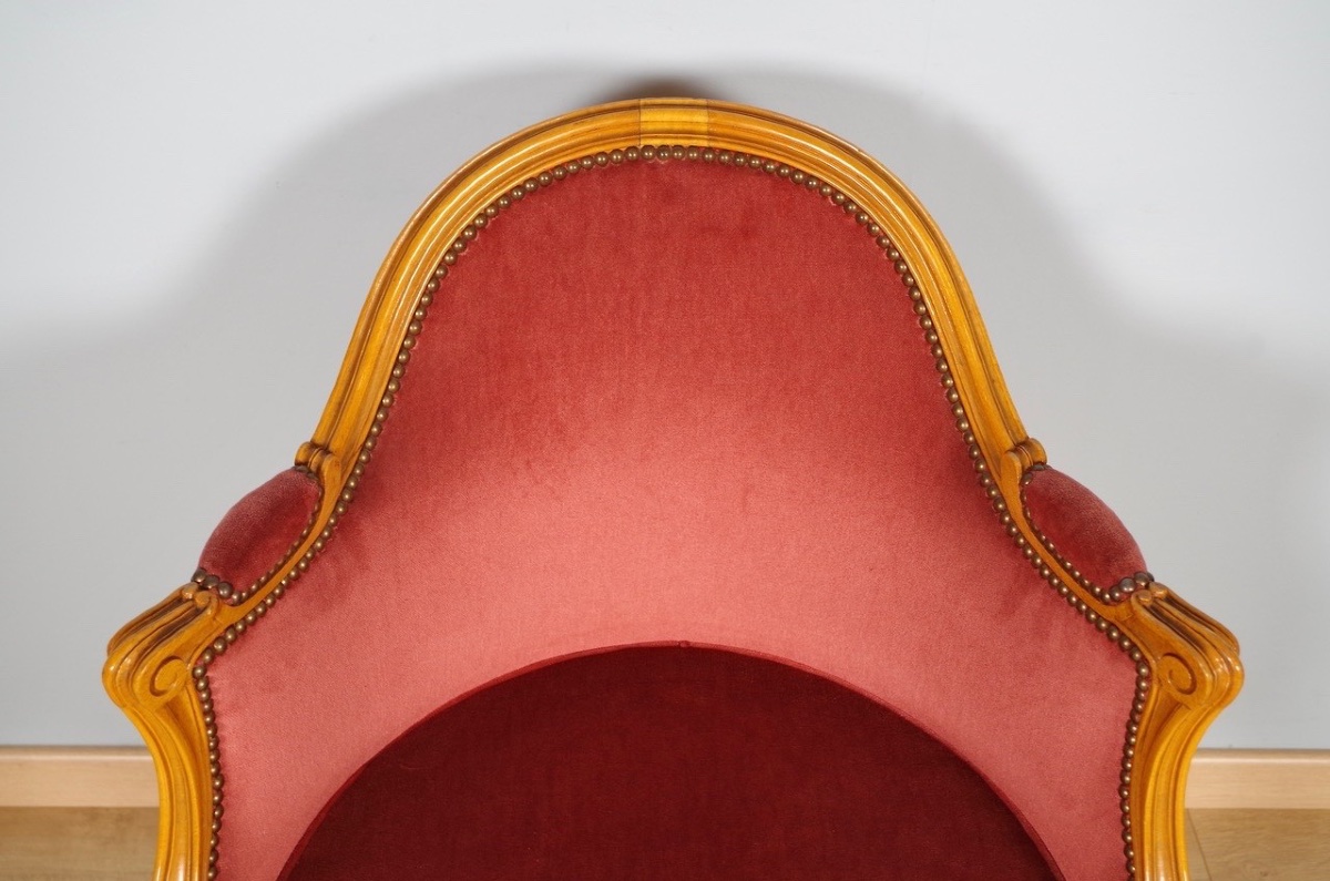 Quatre fauteuils de bureau style Louis XV-photo-2