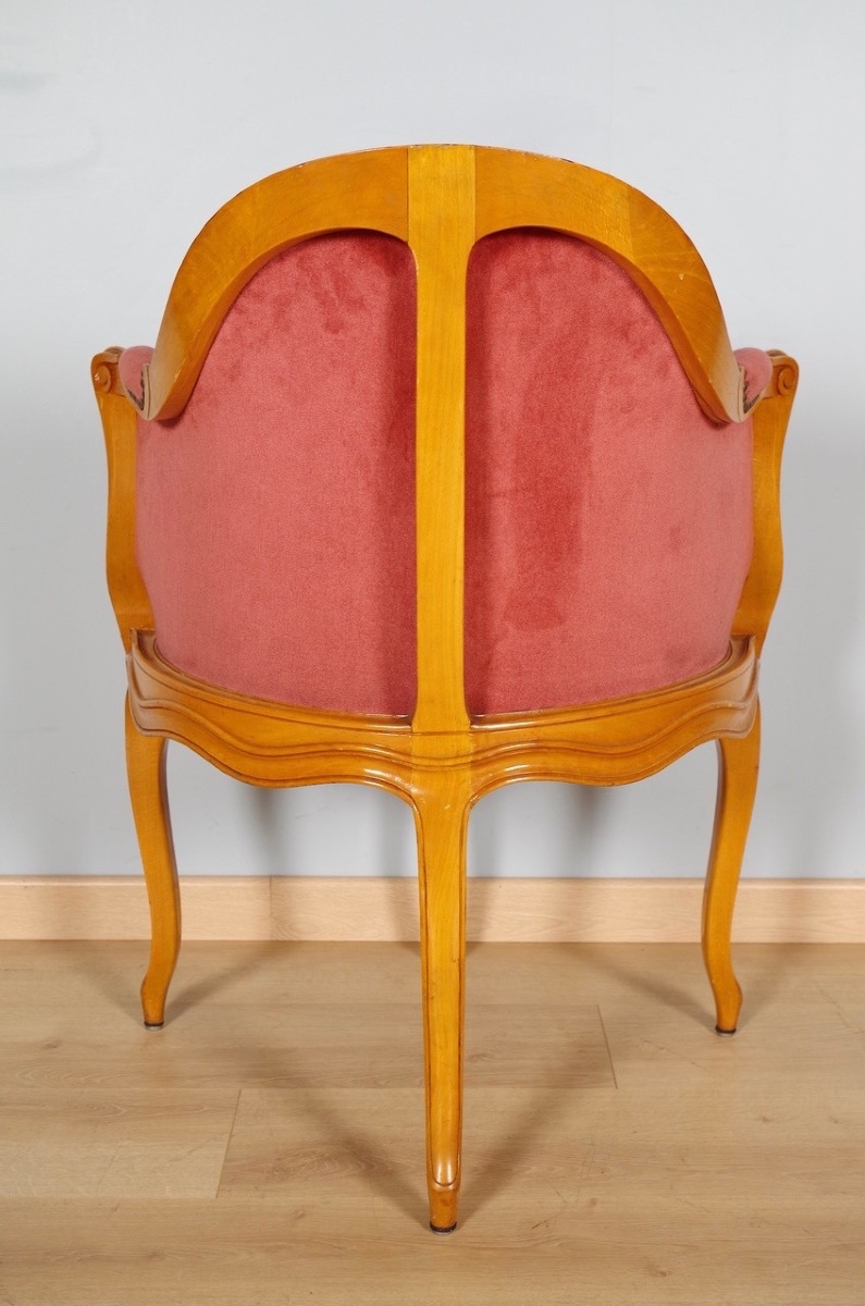 Quatre fauteuils de bureau style Louis XV-photo-8