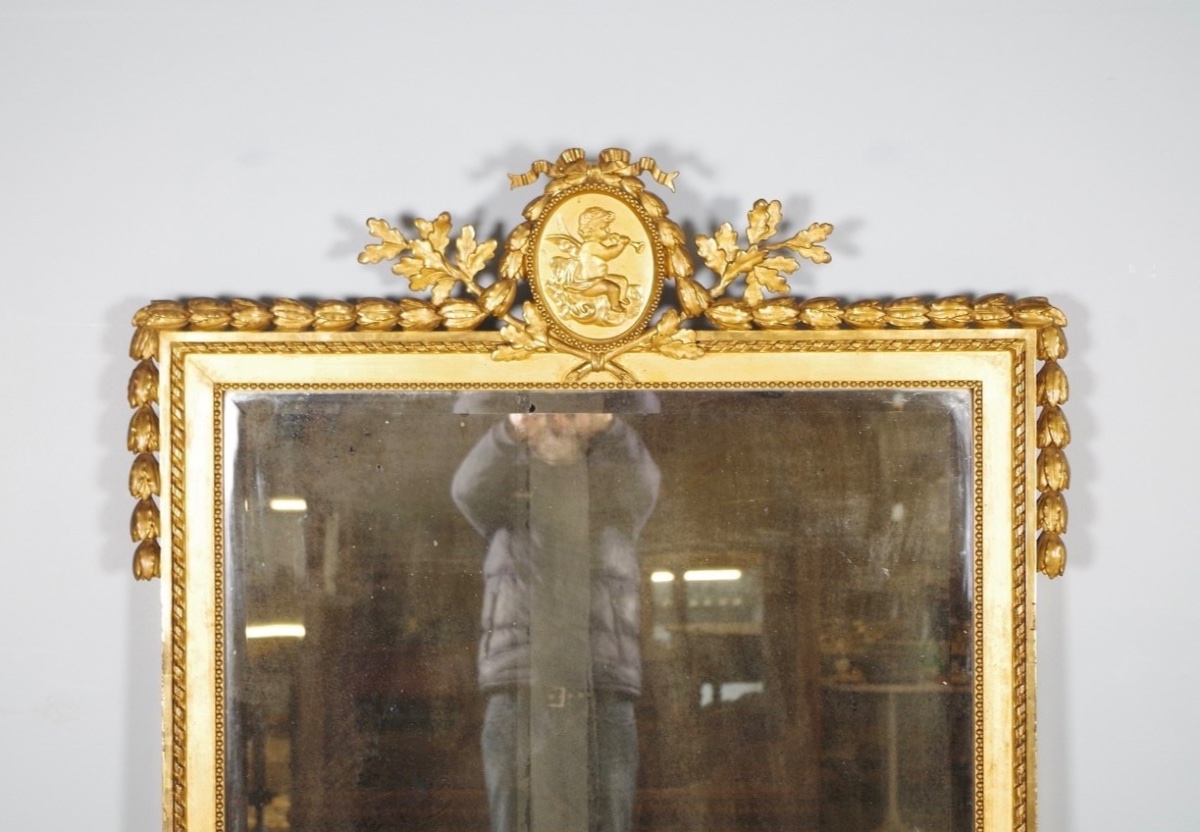 Miroir doré style Louis XVI-photo-2