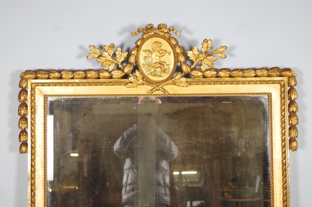 Miroir doré style Louis XVI-photo-3
