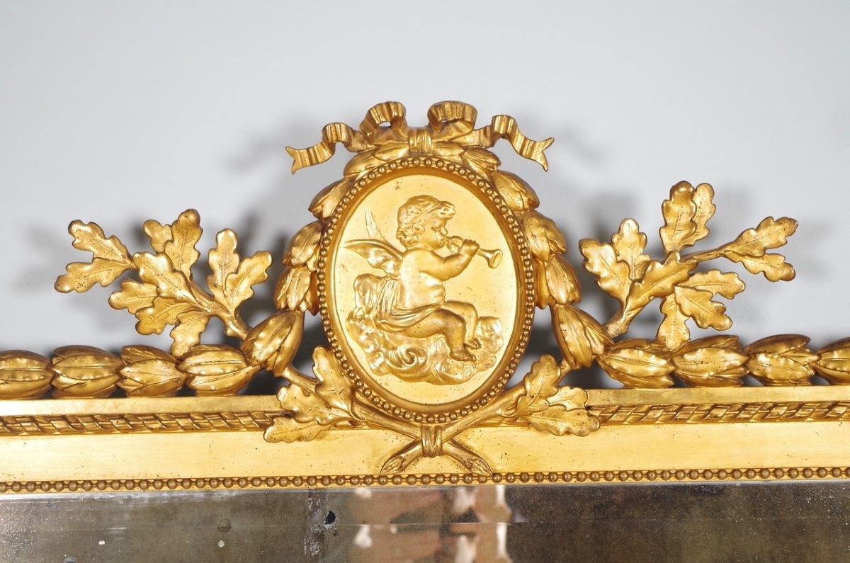 Miroir doré style Louis XVI-photo-1