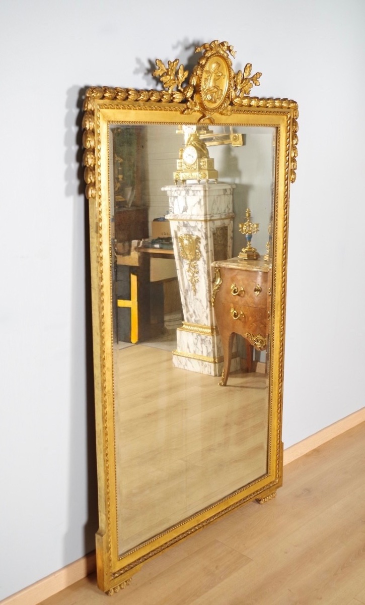 Miroir doré style Louis XVI-photo-6