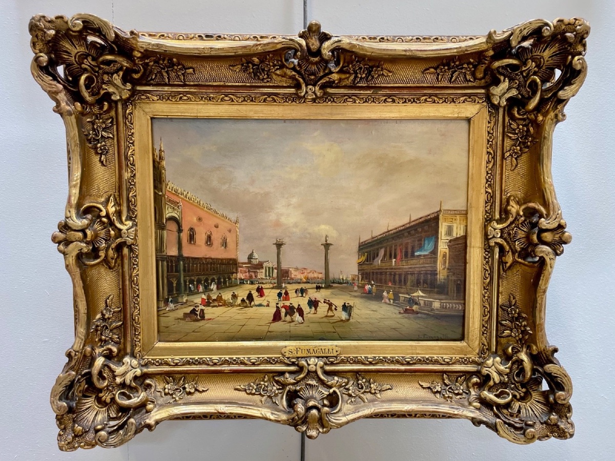 Silvio Fumagalli - Saint Mark's Square And The Rialto Bridge-photo-3