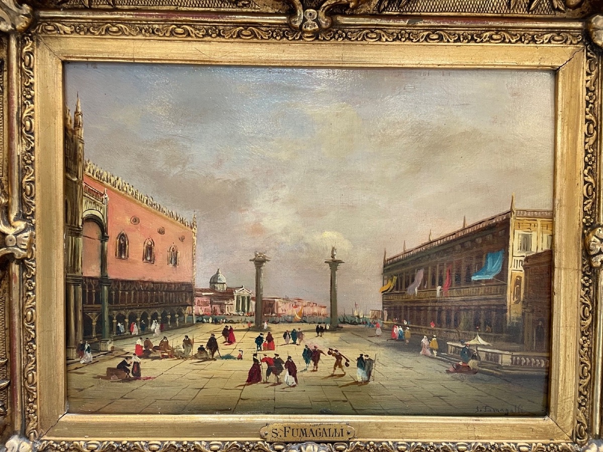 Silvio Fumagalli - Saint Mark's Square And The Rialto Bridge-photo-4