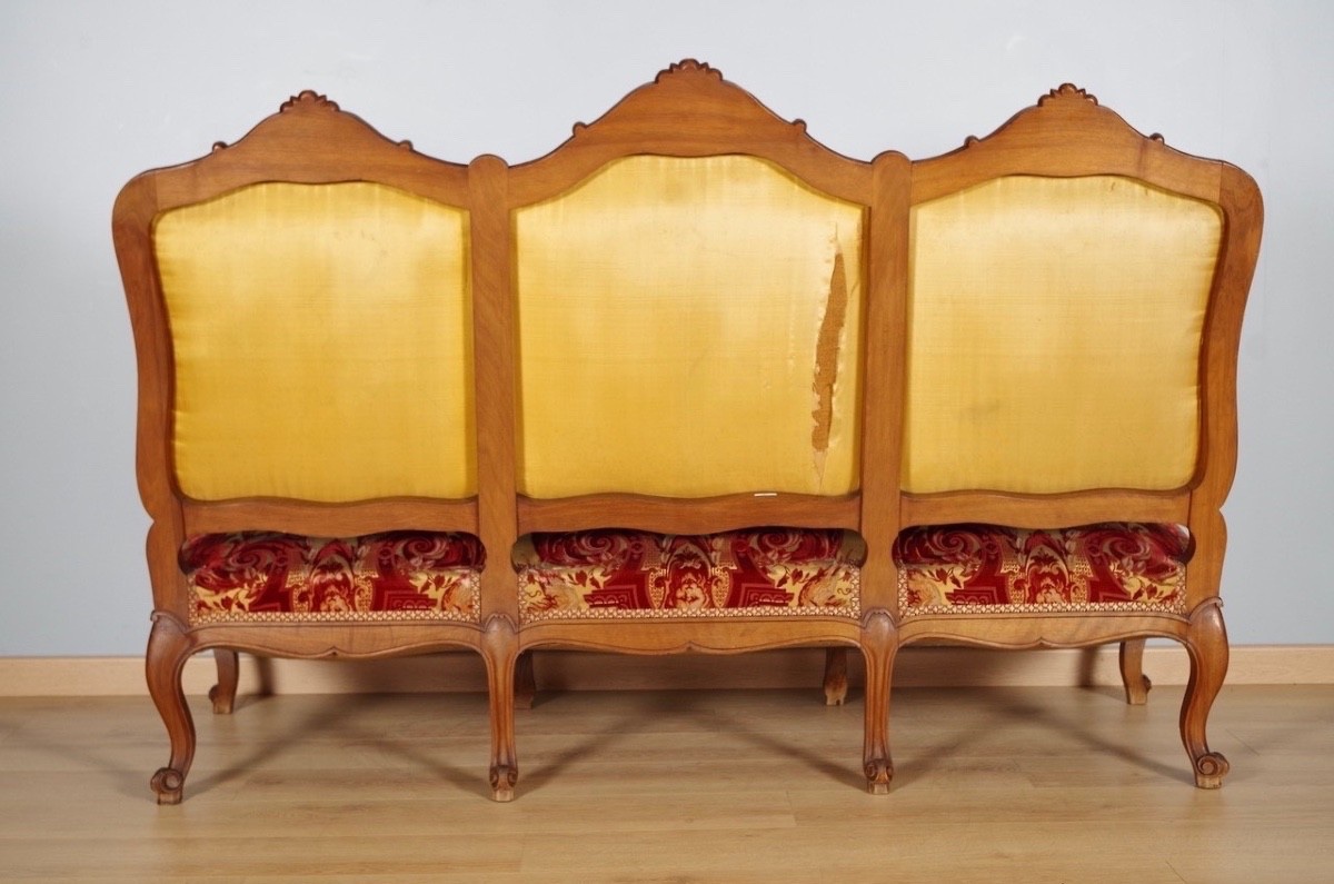 Regency-style Living Room: Sofa, Two Armchairs, Four Chairs-photo-4